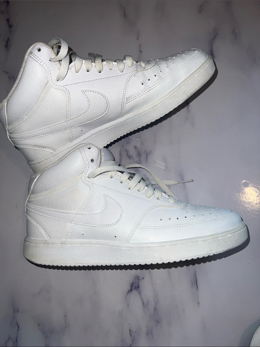Nike Court Vision Mid Basketball Sneakers CD5436-100 White New Women's Size 8.5